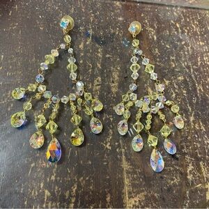 4.5” Drop Fancy Chandelier Earrings Dance Homecoming Pageant or Cocktail Party